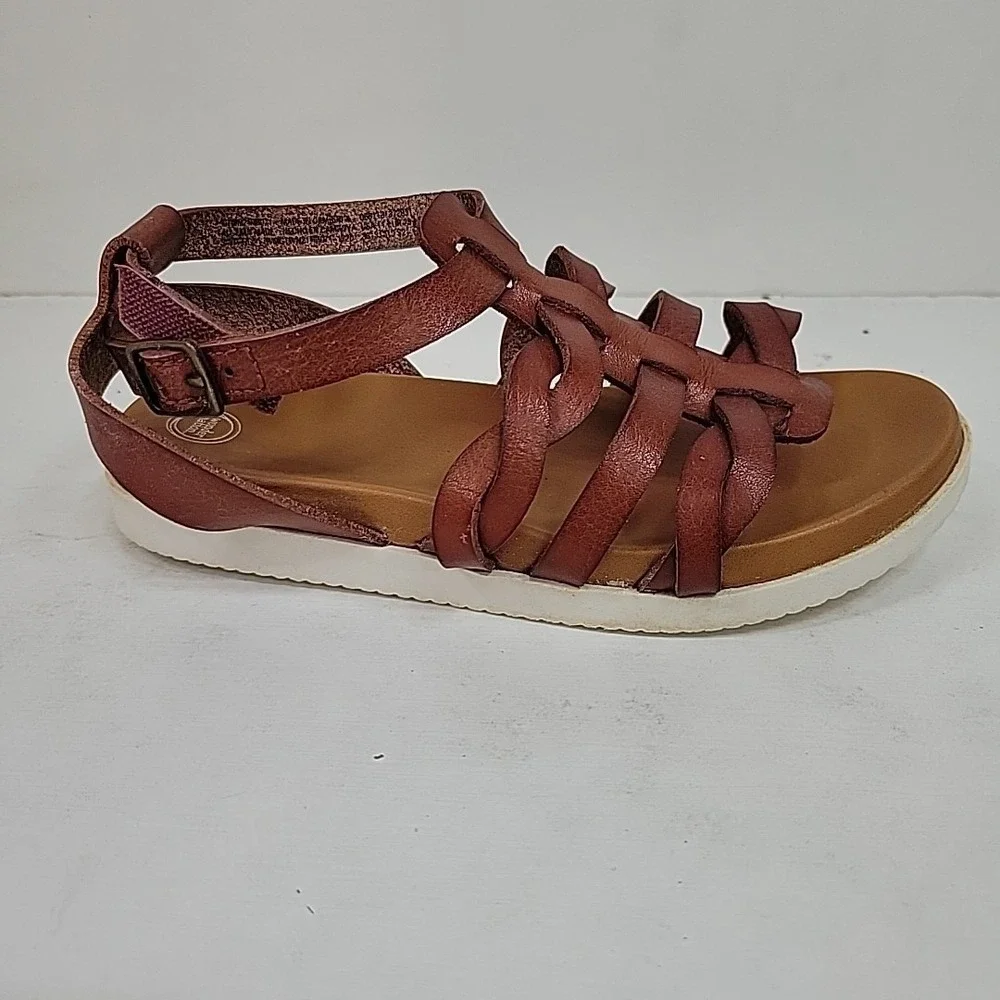 Wonder Nation Girls Brown Strappy Sandals Sz 11 Gladiator Style Trendy‎ Preppy